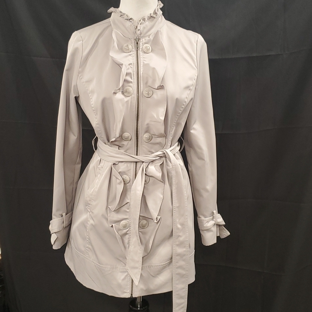 Candie's Vintage Ruffle Overcoat SZ LG